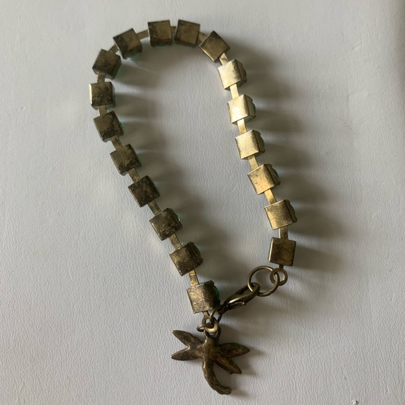 Bracelet aqua rhinestone dragonfly - Picture 6 of 7